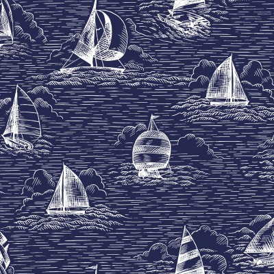 P17-MAS11102-B PATCH. AMERICANO REGATTA DAYS (10) 110 CM. ALGODON 100% MARINO Venta en piezas de 7.00 M