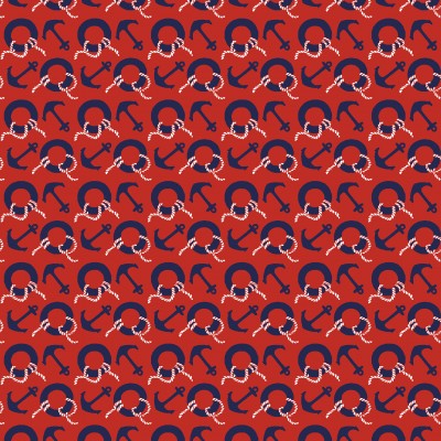 P17-MAS11103-R PATCH. AMERICANO REGATTA DAYS (17) 110 CM. ALGODON 100% ROJO Venta en piezas de 7.00 M