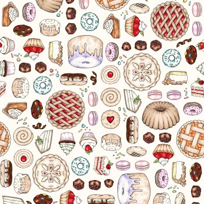 P17-MAS11220-E PATCH. AMERICANO DESSERT FIRST (01) 110 CM. ALGODON 100% CREMA Venta en piezas de 7.00 M