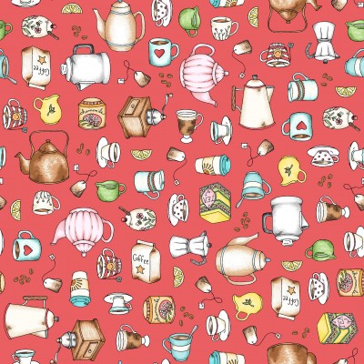 P17-MAS11222-R PATCH. AMERICANO DESSERT FIRST (08) 110 CM. ALGODON 100% ROJO Venta en piezas de 7.00 M