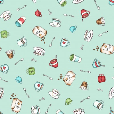 P17-MAS11223-Q PATCH. AMERICANO DESSERT FIRST (11) 110 CM. ALGODON 100% MENTA Venta en piezas de 7.00 M