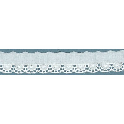 41578-000 BORDADO  BATISTA  SPELL POLIESTER 60%-ALGODON 40% BLANCO Venta en piezas de 13.80 M