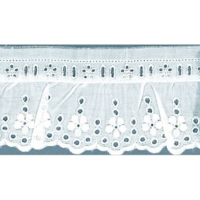 43834 FRUNCIDO BATISTA XANDRA POLIESTER 60%-ALGODON 40% BLANCO Venta en piezas de 11.00 M