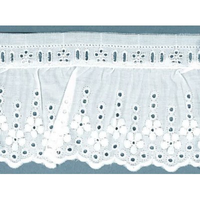 43836 FRUNCIDO BATISTA XANDRA POLIESTER 60%-ALGODON 40% BLANCO Venta en piezas de 11.00 M