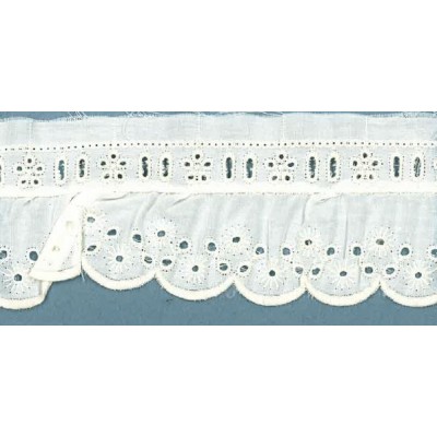 43843 FRUNCIDO BATISTA EUGENIA POLIESTER 60%-ALGODON 40% BEIG Venta en piezas de 11.00 M