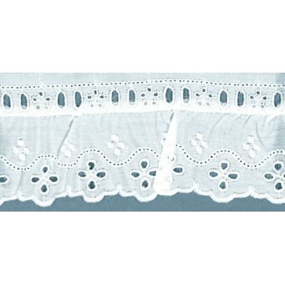 43846 FRUNCIDO BATISTA PRIXLA POLIESTER 60%-ALGODON 40% BLANCO Venta en piezas de 11.00 M