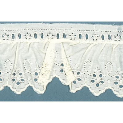 43856 FRUNCIDO BATISTA CAMILA POLIESTER 60%-ALGODON 40% BLANCO Venta en piezas de 11.00 M