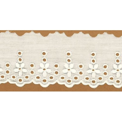 48166 TIRA BATISTA XANDRA POLIESTER 60%-ALGODON 40% BLANCO-001 Venta en piezas de 13.80 M