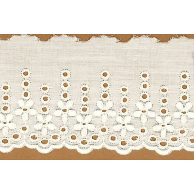 48168 TIRA BATISTA XANDRA POLIESTER 60%-ALGODON 40% BLANCO-001 Venta en piezas de 13.80 M