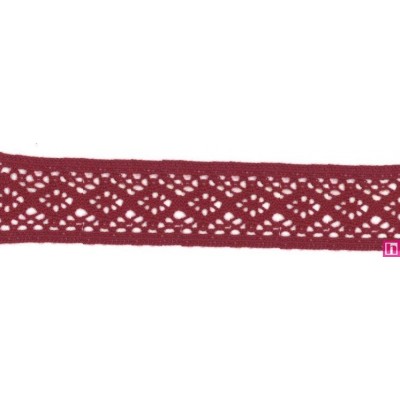 54881 LOGAN ENTREDOS BOLILLO 40 MM ALGODON 100% FRAMBUESA Venta en piezas de 30.00 M