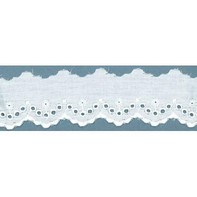 60014-000 BORDADO BATISTA AMELIE POLIESTER 60%-ALGODON 40% BLANCO Venta en piezas de 13.80 M