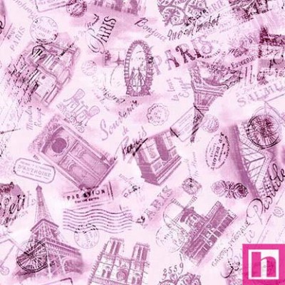 65876 PATCH.AMERICANO WELL ALWAYS HAVE PARIS (05) 110 CM. ALGODON 100% ROSA Venta en piezas de 6.80 M