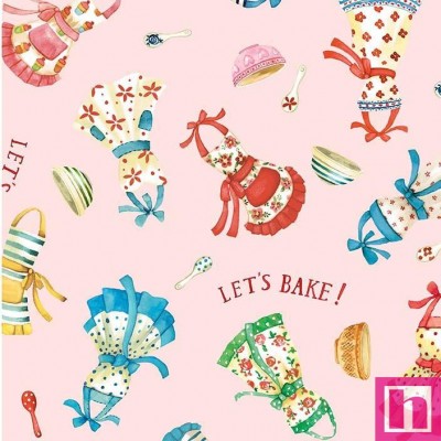 65934 PATCH.AMERICANO BAKED WITH LOVE (14) 110 CM. ALGODON 100% ROSA Venta en piezas de 6.80 M