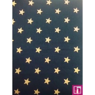 66381 PATCH. AMERICANO TRAMADO WILLSON (79) 110 CM. ALGODON 100% MARINO/DORADO Venta en piezas de 7.00 M