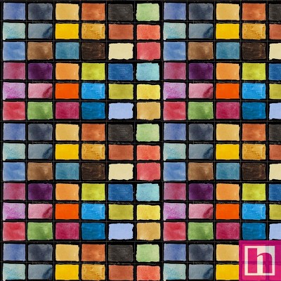 66995 PATCH. AMERICANO JUNK JOURNAL (05) 110 CM. ALGODON 100% NEGRO/MULTI Venta en piezas de 7.00 M