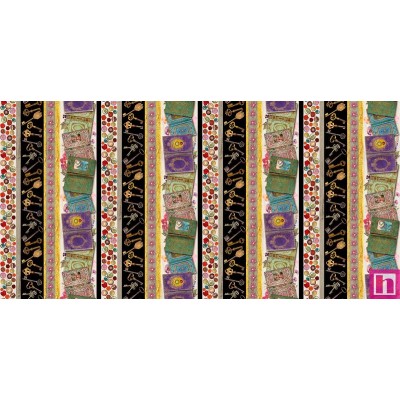 67004 PATCH. AMERICANO JUNK JOURNAL (14) 110 CM. ALGODON 100% MULTI Venta en piezas de 7.00 M