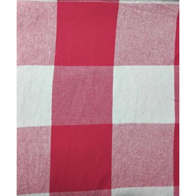 67682 TEJIDO TRAMADO DOMINIQUE (03) 150 CM. ALGODON 100% NATURAL/ROJO Venta en piezas de 7.00 M