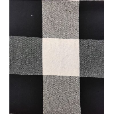 67684 TEJIDO TRAMADO DOMINIQUE (05) 150 CM. ALGODON 100% NATURAL/NEGRO Venta en piezas de 7.00 M