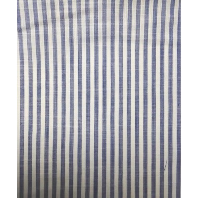 67810 TEJIDO TRAMADO TREVISO (08) 1.50 M. 110 GR/M2. ALGODON 100% BLANCO/AZUL Venta en piezas de 6.00 M