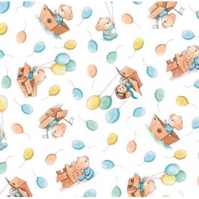 67920 PERCALE ESTAMPADO YRENA (01) 1.50 M. 115 GR/M2. ALGODON 100% BLANCO Venta en piezas de 10.00 M