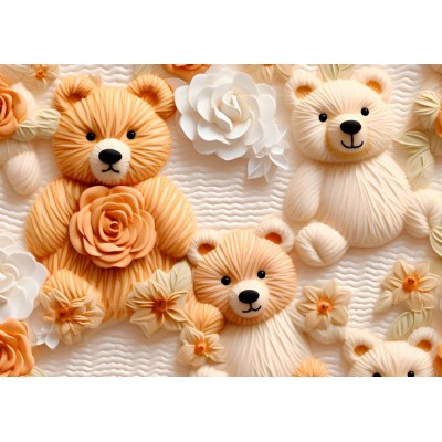 67943 PERCALE ESTAMPADO 3D WAYNE (02) 1.50 M. 115 GR/M2. ALGODON 100% CREMA Venta en piezas de 10.00 M