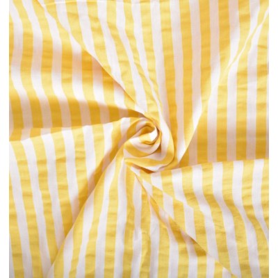 67983 SEERSUCKER RAYAS CHILE (02) 1.45 M. 125 GR/M2. ALGODON 100% AMARILLO Venta en piezas de 10.00 M