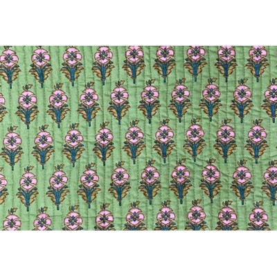 68015 ACOLCHADO ESTAMPADO ARUNA (01) 110 CM. 340 GR/M2  ALGODON 100% VERDE Venta en piezas de 6.00 M