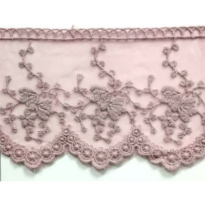 725343-55 PUNTILLA TUL BORDADO KATARA 100 MM.ALGODON 50%-POLIAMIDA 50% MAQUILLAJE Venta en piezas de 18.20 M