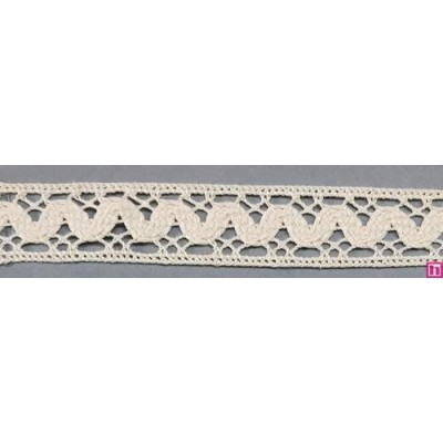 9483-102 ENTREDOS BOLILLO NADIR 25 MM. ALGODON 100% MARFIL Venta en piezas de 25.00 M
