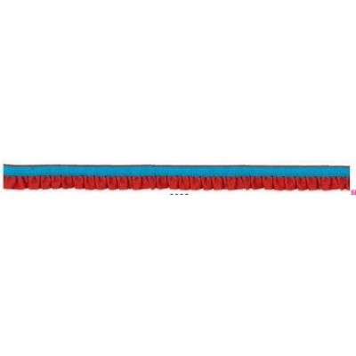 116800-12-9 ERESTO REMATE FRUNCIDO ELASTICO 12 MM. POLIESTER-ELASTICO FUEGO/TURQUESA Venta en piezas de 20.00 M