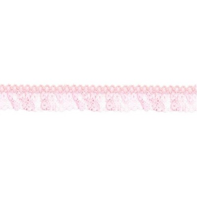 43586 PUNTILLA FRUNCIDA PIQUILLO MARACUYA 25MM. POLIAMIDA 100% ROSA Venta en piezas de 25.00 M