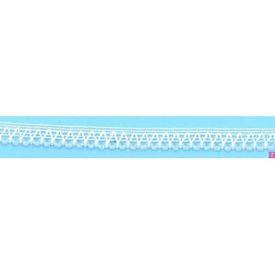 49825 KATIA REMATE BOLILLO  ALGODON 100% BLANCO/CELESTE Venta en piezas de 20.00 M