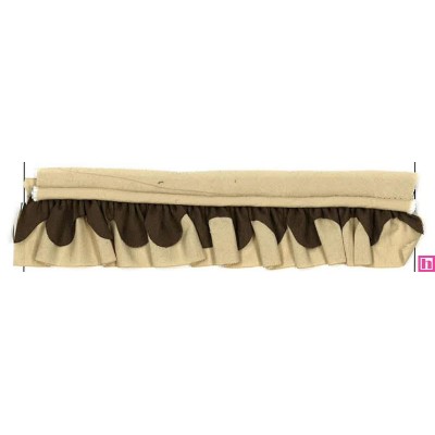 64248 VIVO PETALO FRUNCIDO SUNSET POLIESTER 50%-ALGODON 50% CAMEL/MARRON Venta en piezas de 25.00 M