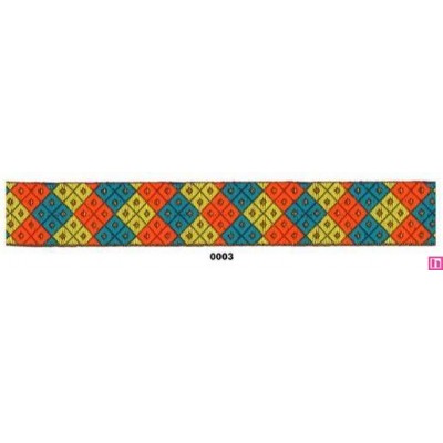 655337-0003 WENDA TAPACOSTURAS LUREX ETNICO 25 MM ACRILICO 100% NARANJA Venta en piezas de 7.00 M