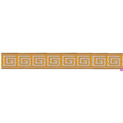 655364-04 CINTA JACQUARD TAFAR 25 MM. POLIESTER 100% AMARILLO Venta en piezas de 7.00 M
