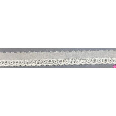 67146 REMATE BATISTA DAILA 8 MM. ALGODON 100% BLANCO Venta en piezas de 13.80 M