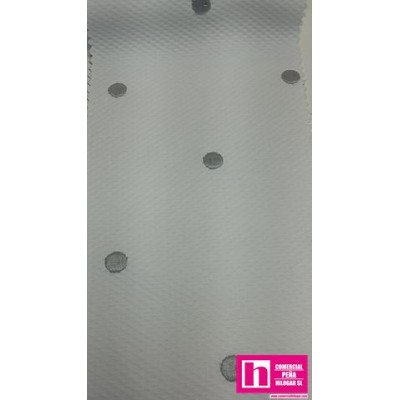 67204 PIQUE BORDADO ORIEL (05) 1.60 MTS ALGODON 88%-POLIESTER 12% BLANCO/GRIS Venta en piezas de 6.00 M