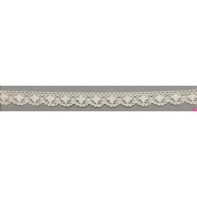 67295 REMATE BOLILLO MICHELE 10 MM. ALGODON 100% BLANCO Venta en piezas de 30.00 M