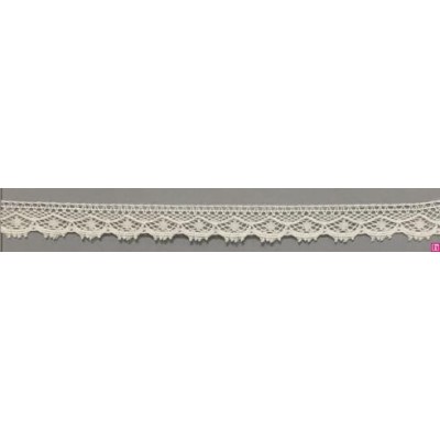 67296 REMATE BOLILLO MICHELE 12 MM. ALGODON 100% BLANCO Venta en piezas de 30.00 M