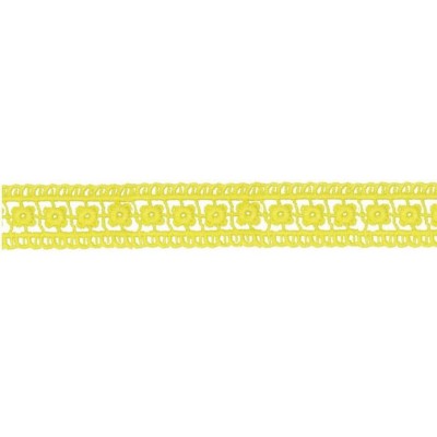 908217-0004 ENTREDOS GUIPUR ZELMAR 20MM. POLIESTER 100% AMARILLO Venta en piezas de 9.10 M