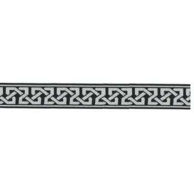 9578-50-4 TAPACOSTURAS 50 MM. POLIESTER 100% NEGRO/PLATA Venta en piezas de 15.00 M