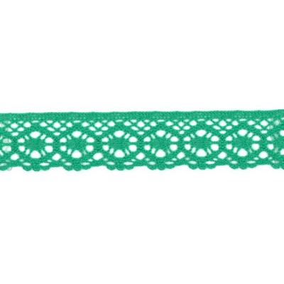 9702-31 PUNTILLA BOLILLO AURORA 30 MM. ALGODON 100% VERDE Venta en piezas de 25.00 M