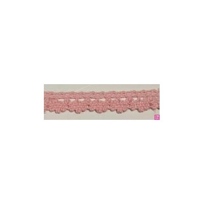 9706-36 PUNTILLA BOLILLO DIEGO 12 MM. ALGODON 100% ROSA Venta en piezas de 25.00 M