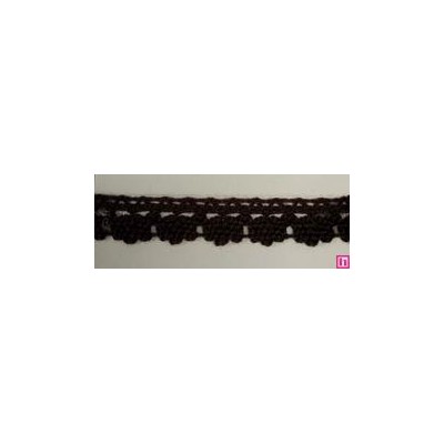 9706-4 PUNTILLA BOLILLO DIEGO 12 MM. ALGODON 100% NEGRO Venta en piezas de 25.00 M