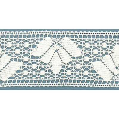 9707-0 ENTREDOS BOLILLO CHARO 65 MM. ALGODON 100% BLANCO Venta en piezas de 25.00 M