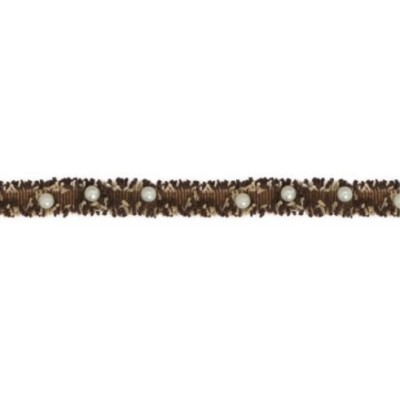 994105-0124 CINTA  FANTASIA PERLA BAHAN 15 MM. POLIESTER 100% MARRON Venta en piezas de 20.00 M