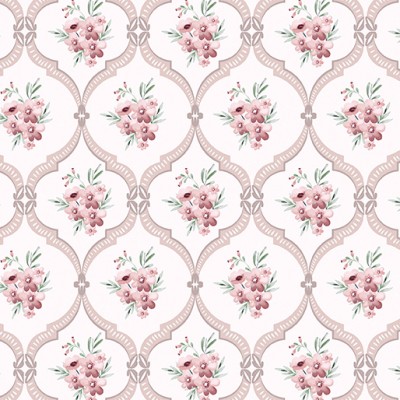 P133-15045-21 PATCH. AMERICANO SWEET MEADOW (07) 110 CM. ALGODON 100% BLANCO/ROSA Venta en piezas de 6.80 M