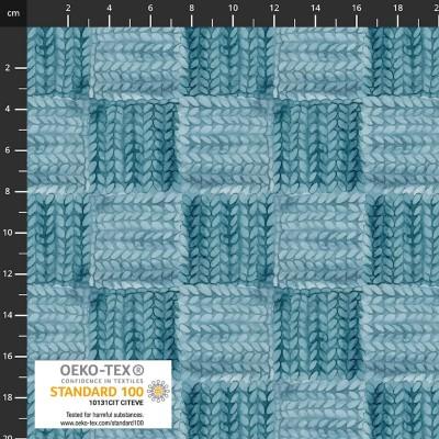 P37-4504-149 PATCH.AMERICANO COSY KNIT (07) 110 CM. ALGODON 100% AZUL Venta en piezas de 6.00 M