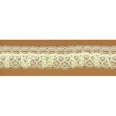 02787 PUNTILLA NYLON FRUNCIDA BERTINA 30 MM. POLIAMIDA 100%  BEIG Venta en piezas de 25.00 M