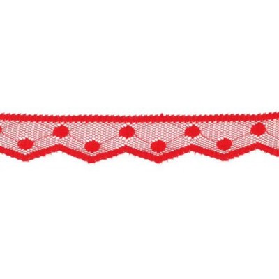 45667 PUNTILLA NYLON ADARA POLIESTER 100%  ROJO Venta en piezas de 50.00 M